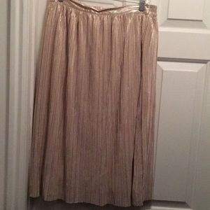 gnw knee length pleated shimmer skirt.